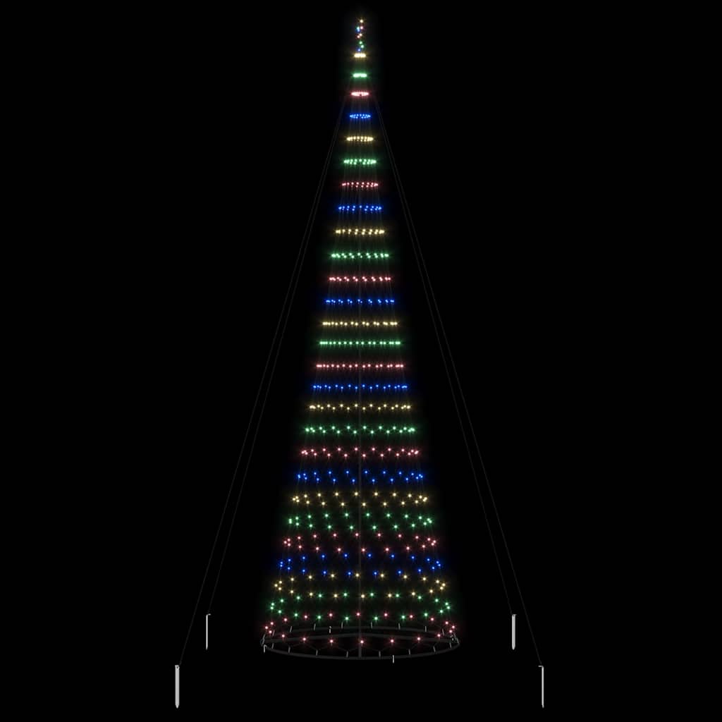 LED Kalėdų medis Įvairiaspalvis 500 cm metalas