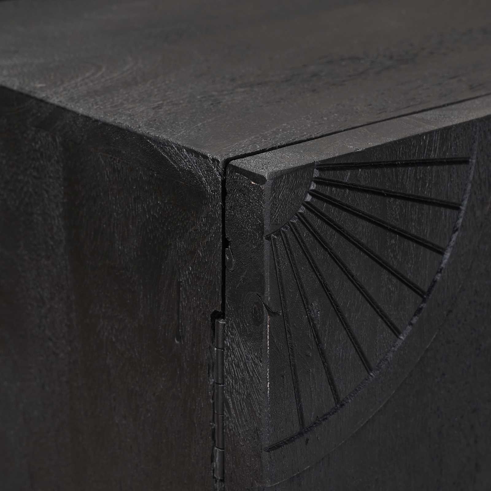 Aukštas spintelė Juodas 55 x 30 x 95 cm