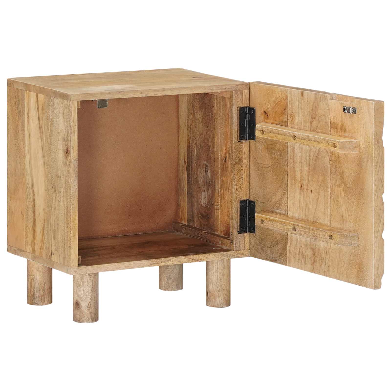 Rankų darbo naktinė spintelė Teak medžio rudas 40 x 30 x 45 cm
