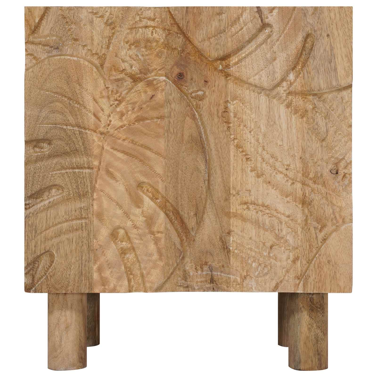Rankų darbo naktinė spintelė Teak medžio rudas 40 x 30 x 45 cm