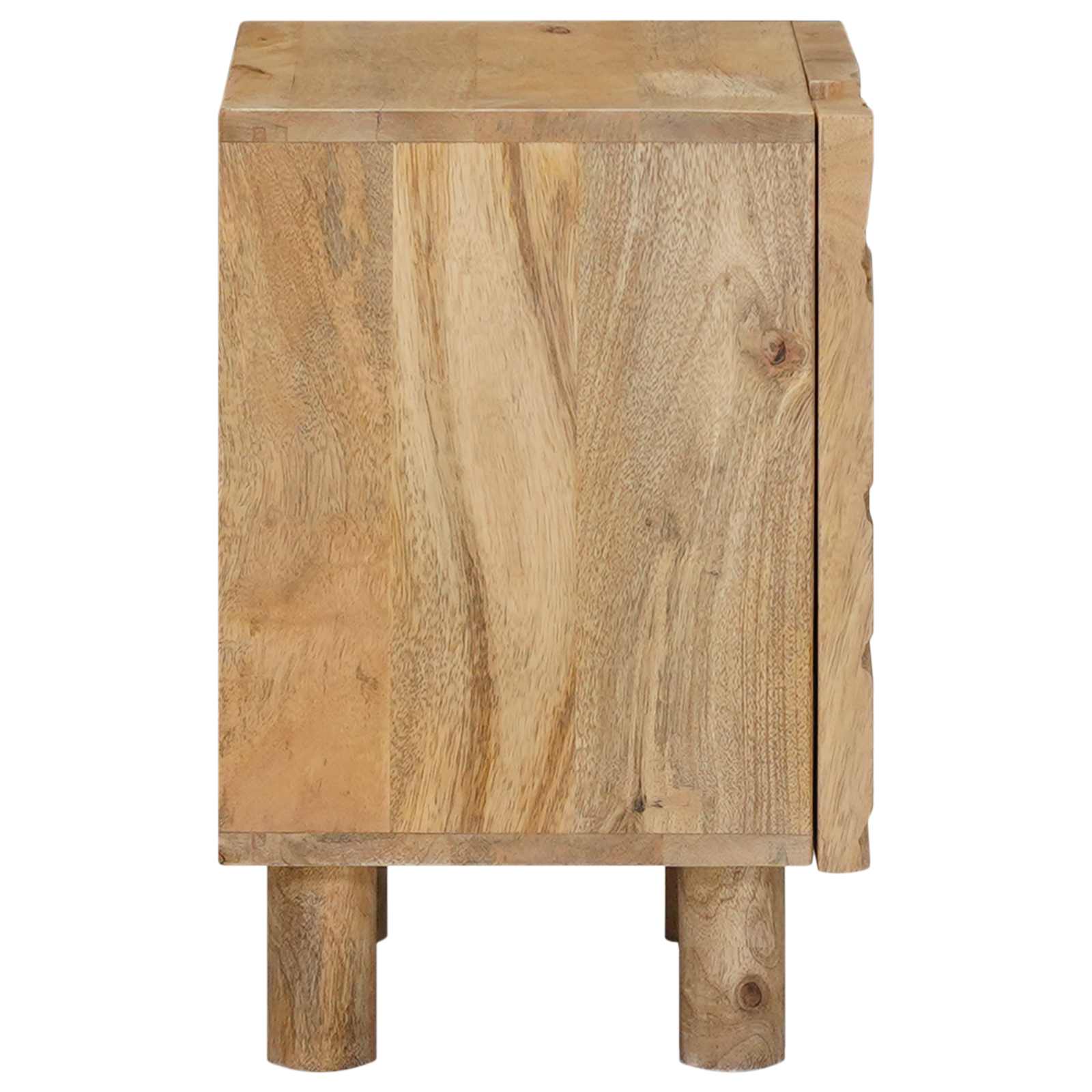 Rankų darbo naktinė spintelė Teak medžio rudas 40 x 30 x 45 cm