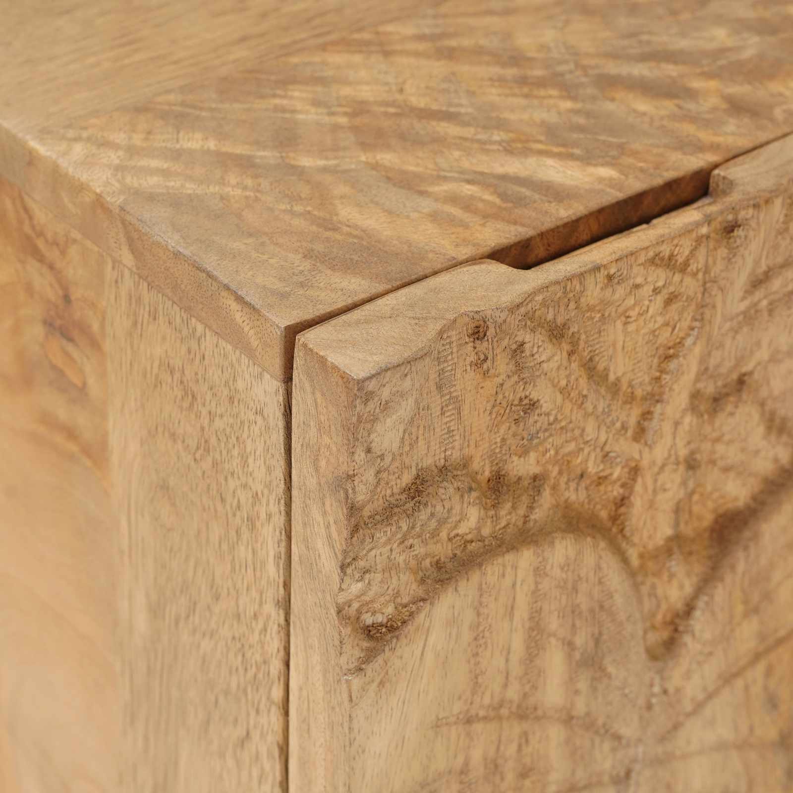 Rankų darbo naktinė spintelė Teak medžio rudas 40x30x40 cm