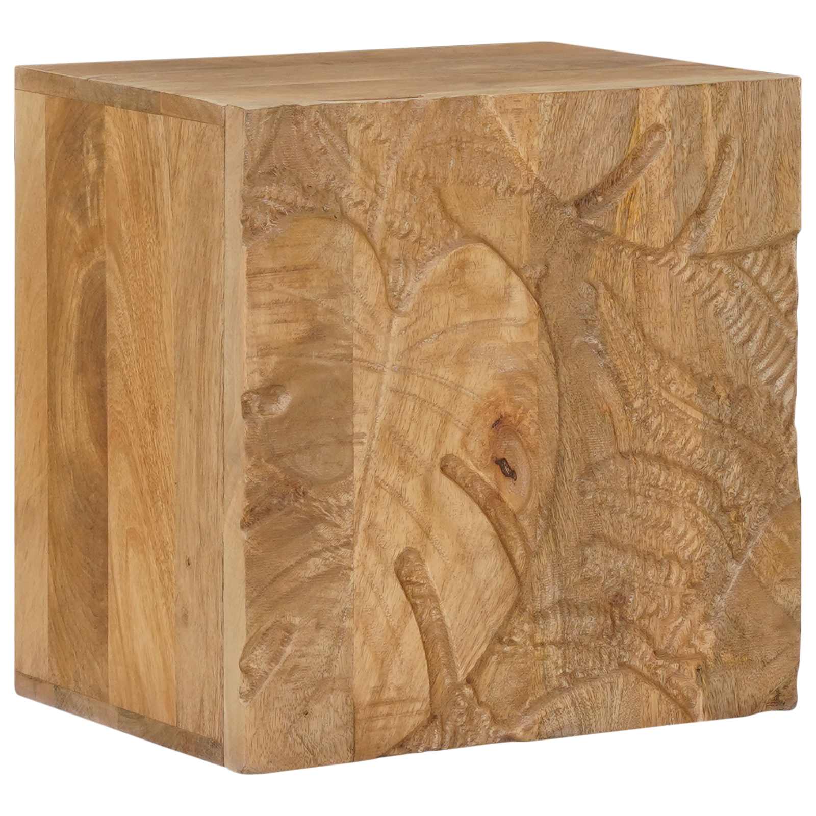 Rankų darbo naktinė spintelė Teak medžio rudas 40x30x40 cm