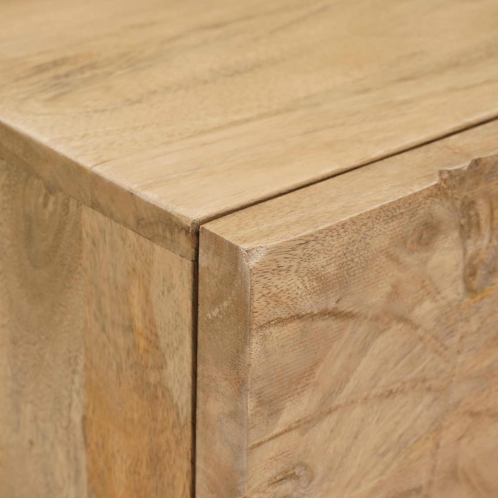 Rankų darbo naktinė spintelė Teak medžio rudas 40 x 30 x 20 cm
