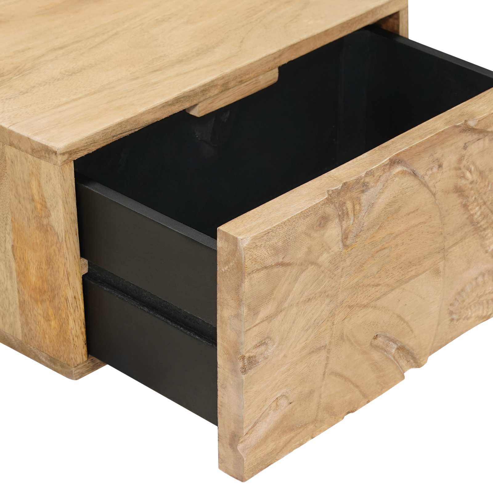 Rankų darbo naktinė spintelė Teak medžio rudas 40 x 30 x 20 cm