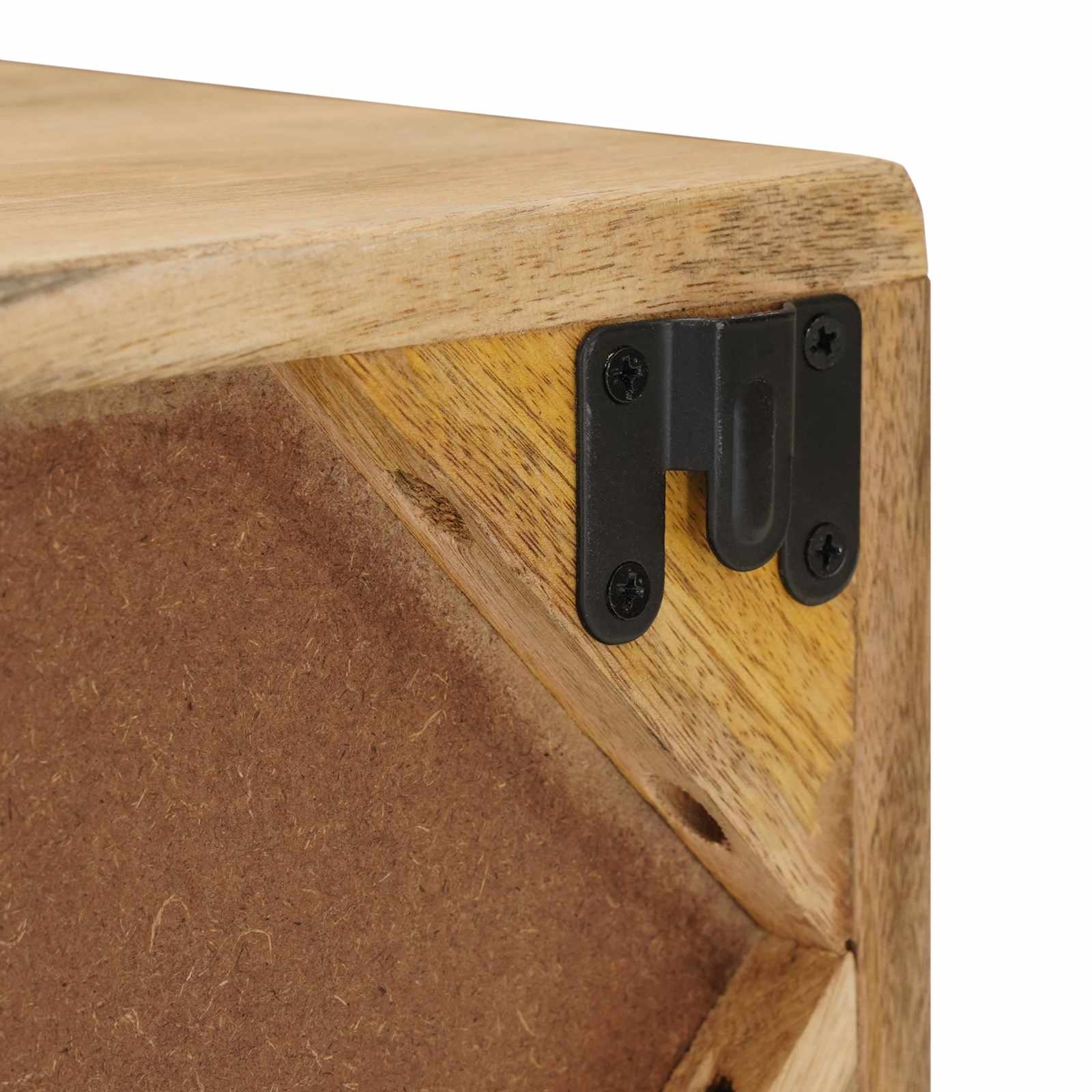 Rankų darbo naktinė spintelė Teak medžio rudas 40 x 30 x 20 cm