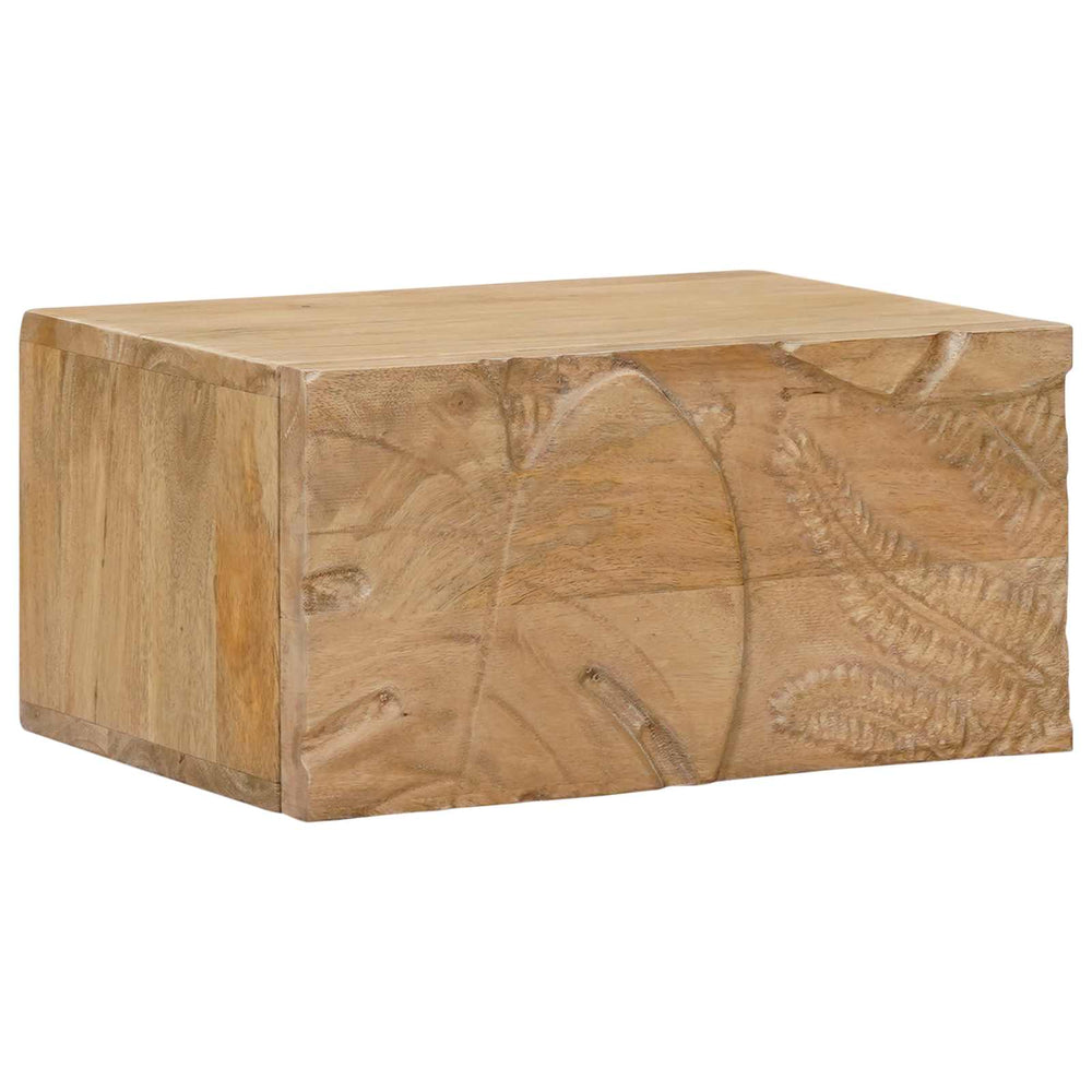 Rankų darbo naktinė spintelė Teak medžio rudas 40 x 30 x 20 cm