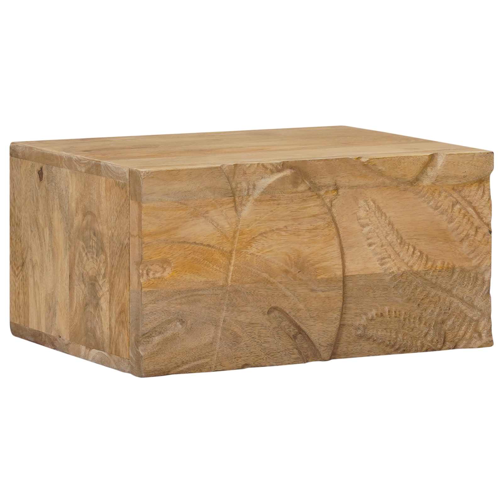 Rankų darbo naktinė spintelė Teak medžio rudas 40 x 30 x 20 cm