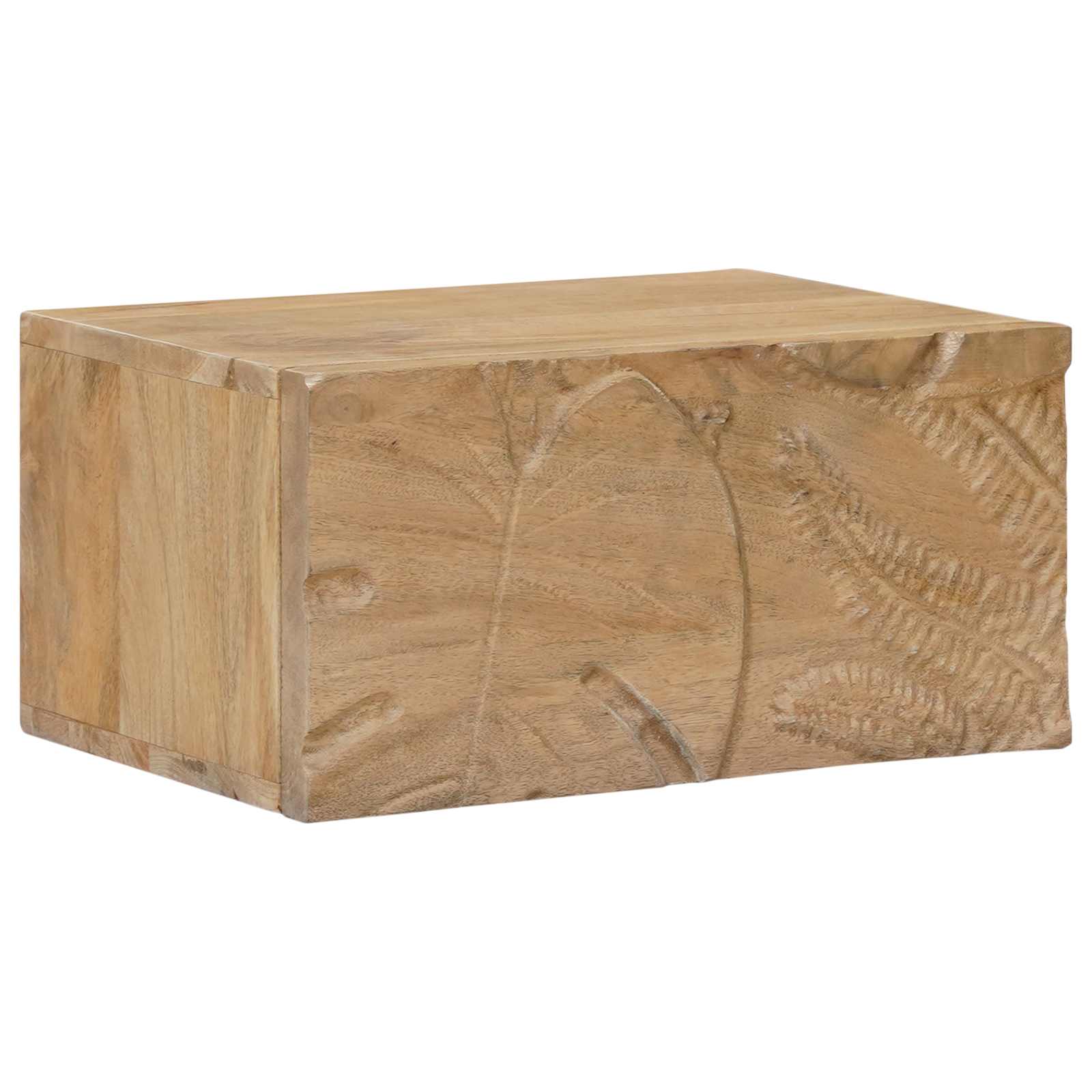 Rankų darbo naktinė spintelė Teak medžio rudas 40 x 30 x 20 cm