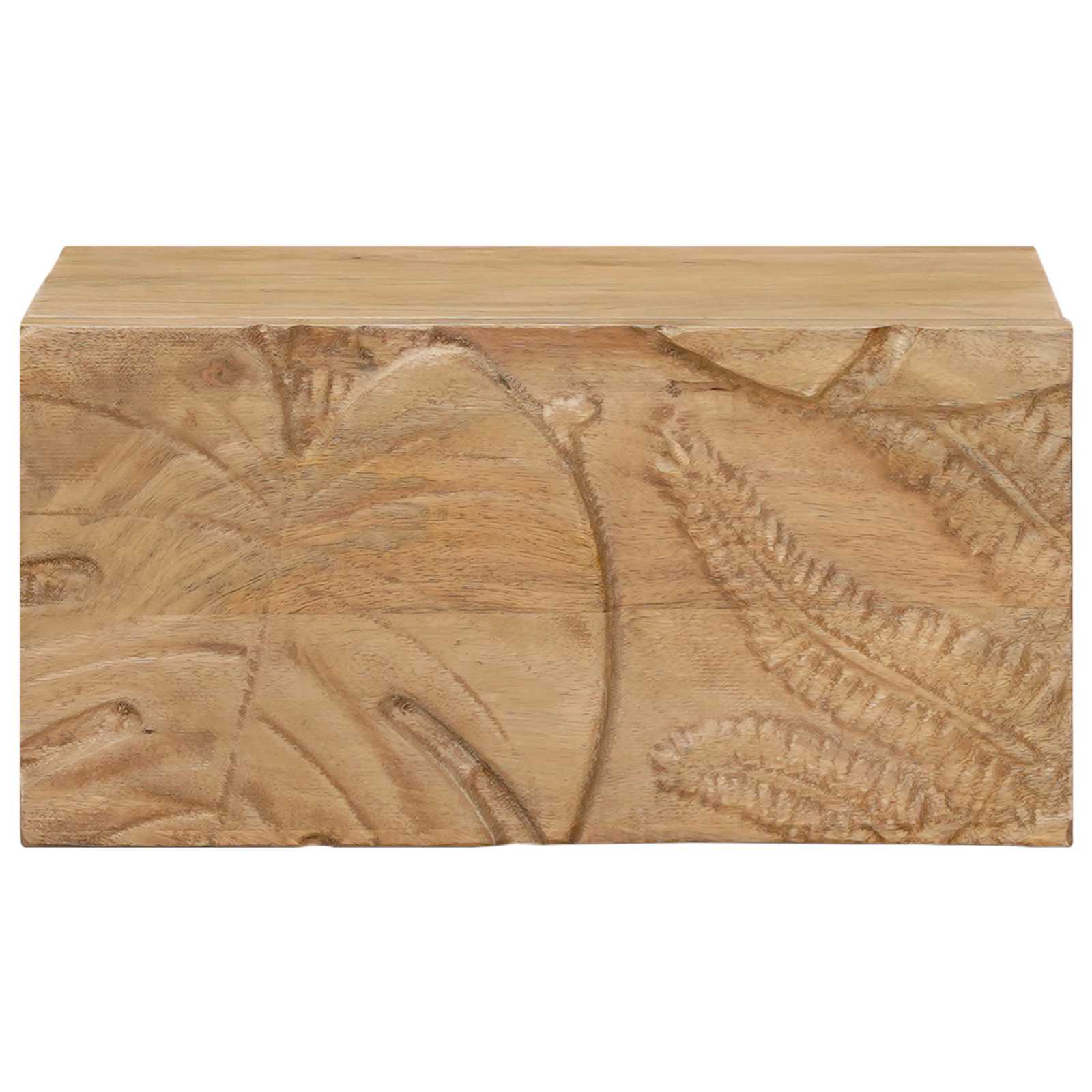 Rankų darbo naktinė spintelė Teak medžio rudas 40 x 30 x 20 cm