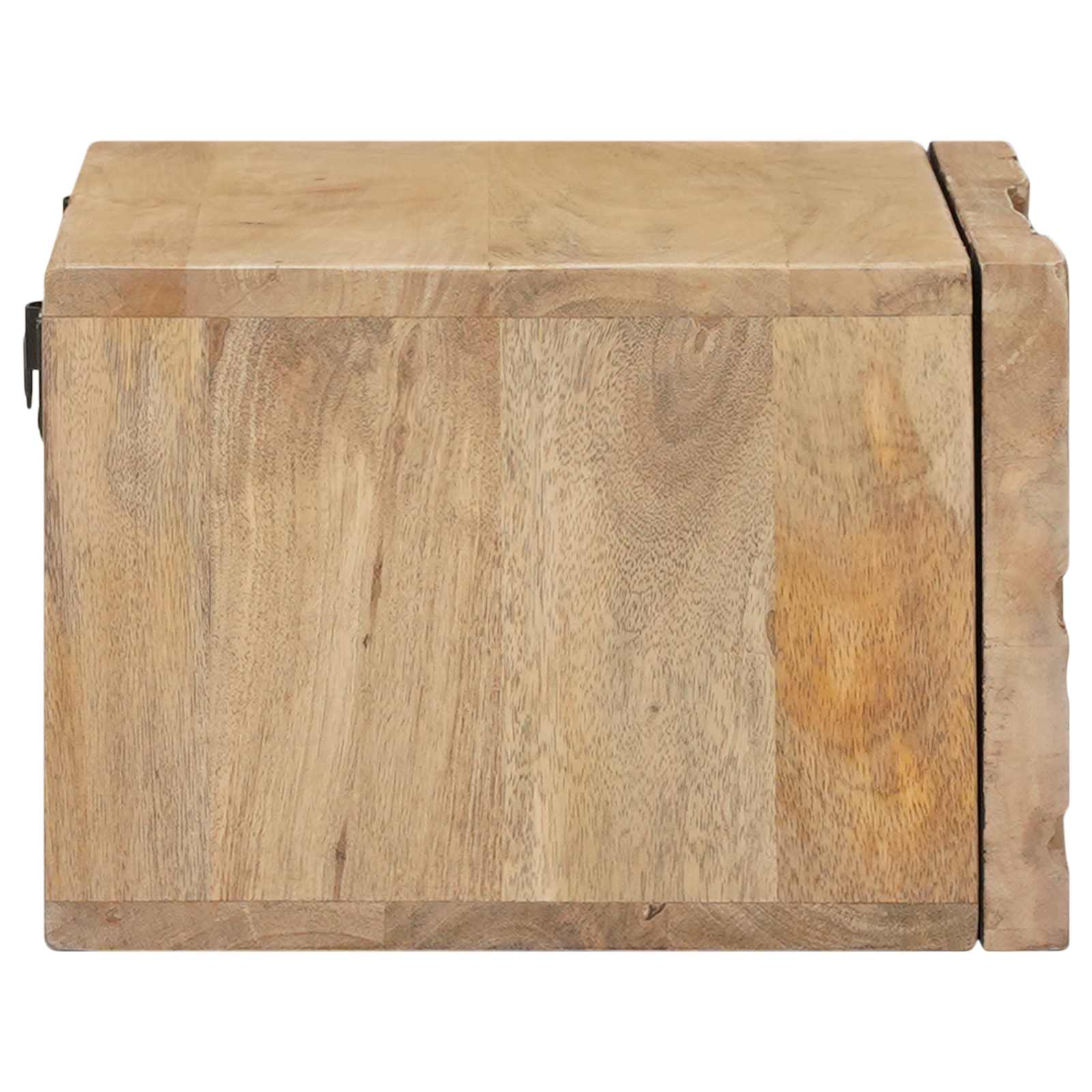 Rankų darbo naktinė spintelė Teak medžio rudas 40 x 30 x 20 cm