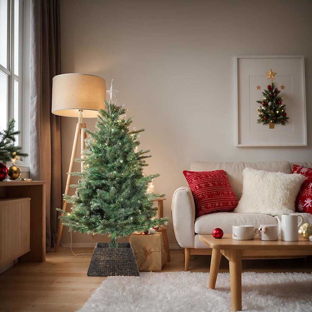 Christmas Tree Skirt Black 50 x 50 x 25 cm Water Hyacinth
