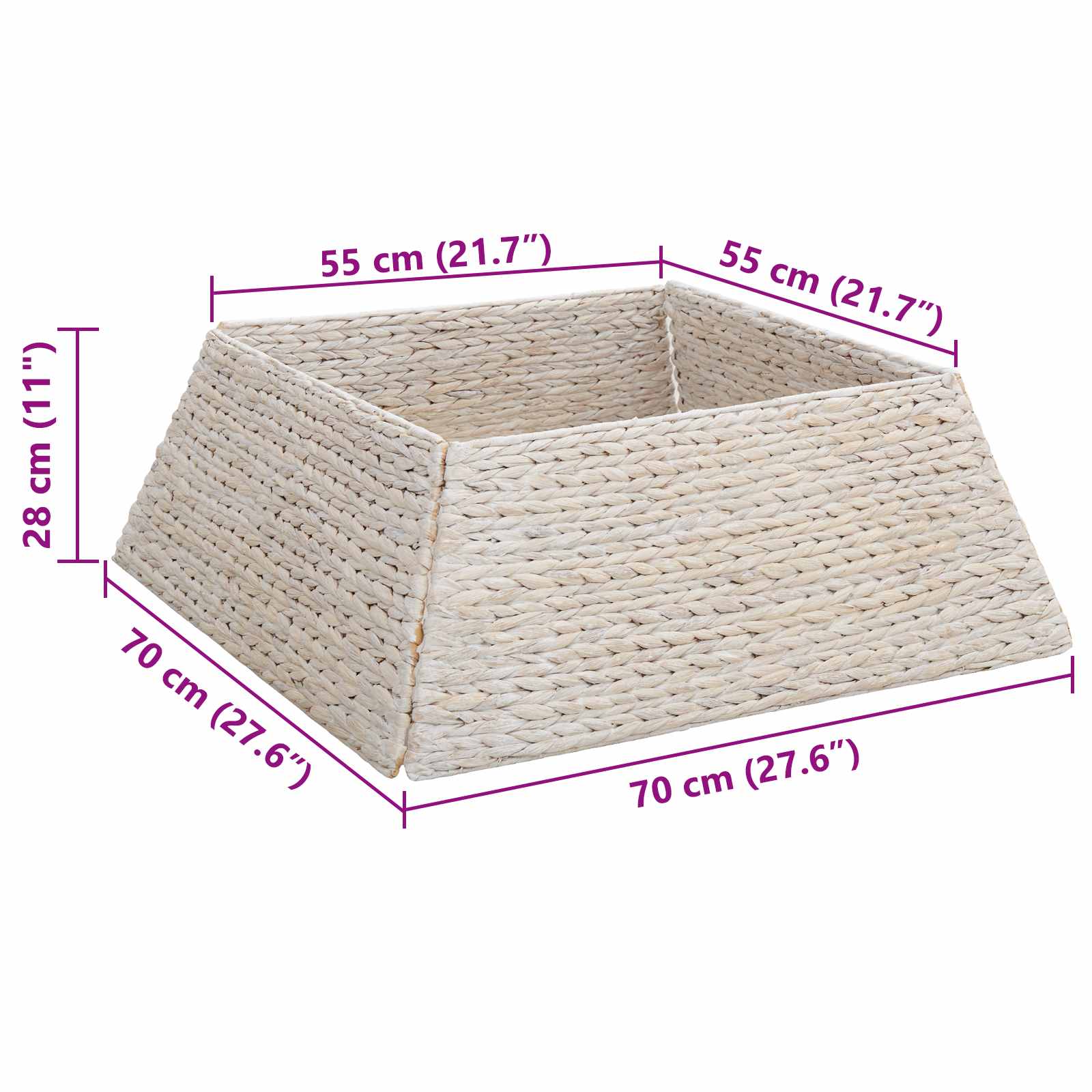 Kalėdų Medžio Apykaklė Balta 70 x 70 x 28 cm Vandens hiacintas