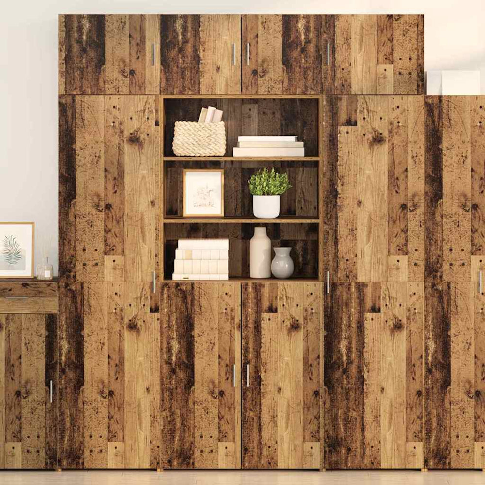 Tall Cabinet Antique Wood 80 x 42.5 x 185 cm