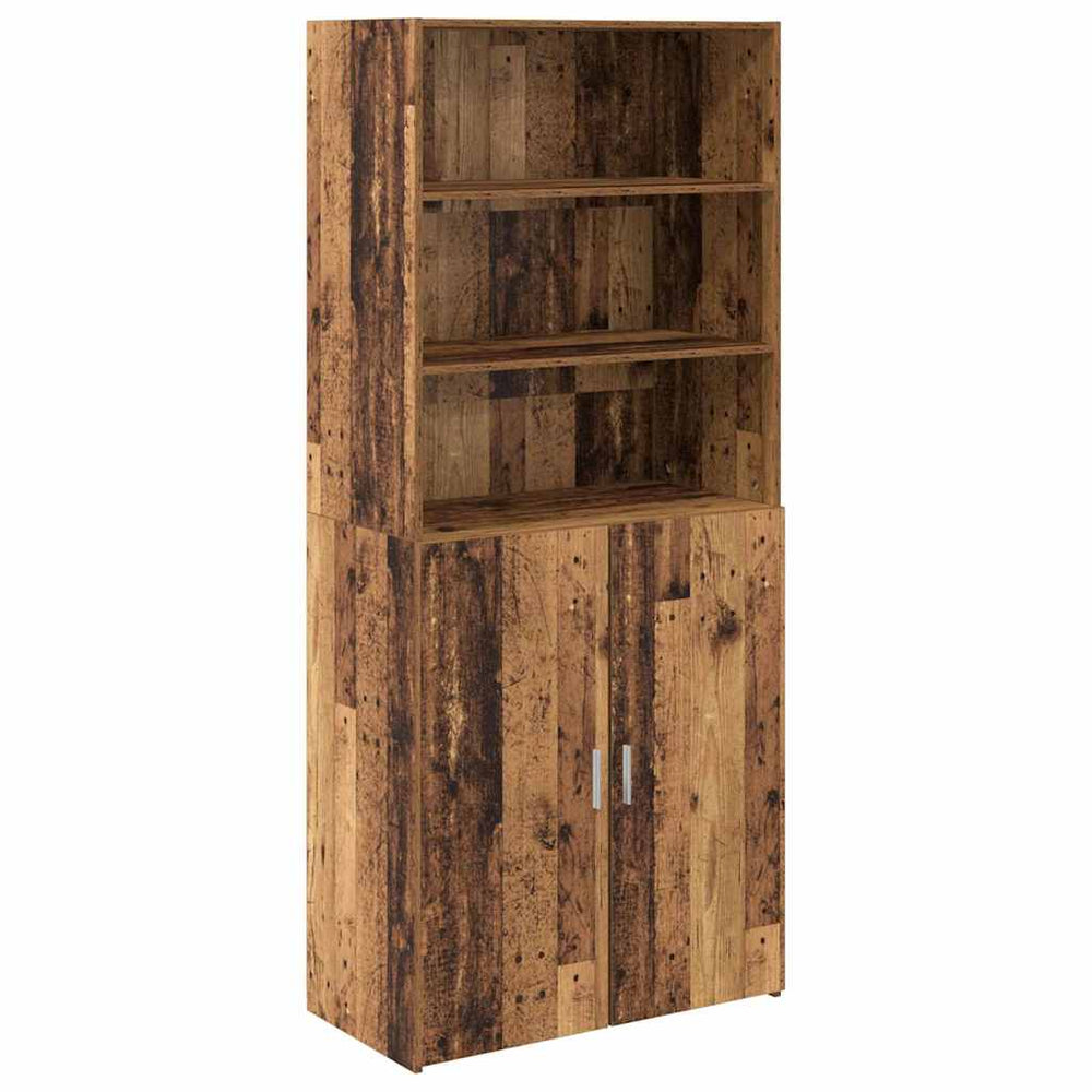 Tall Cabinet Antique Wood 80 x 42.5 x 185 cm