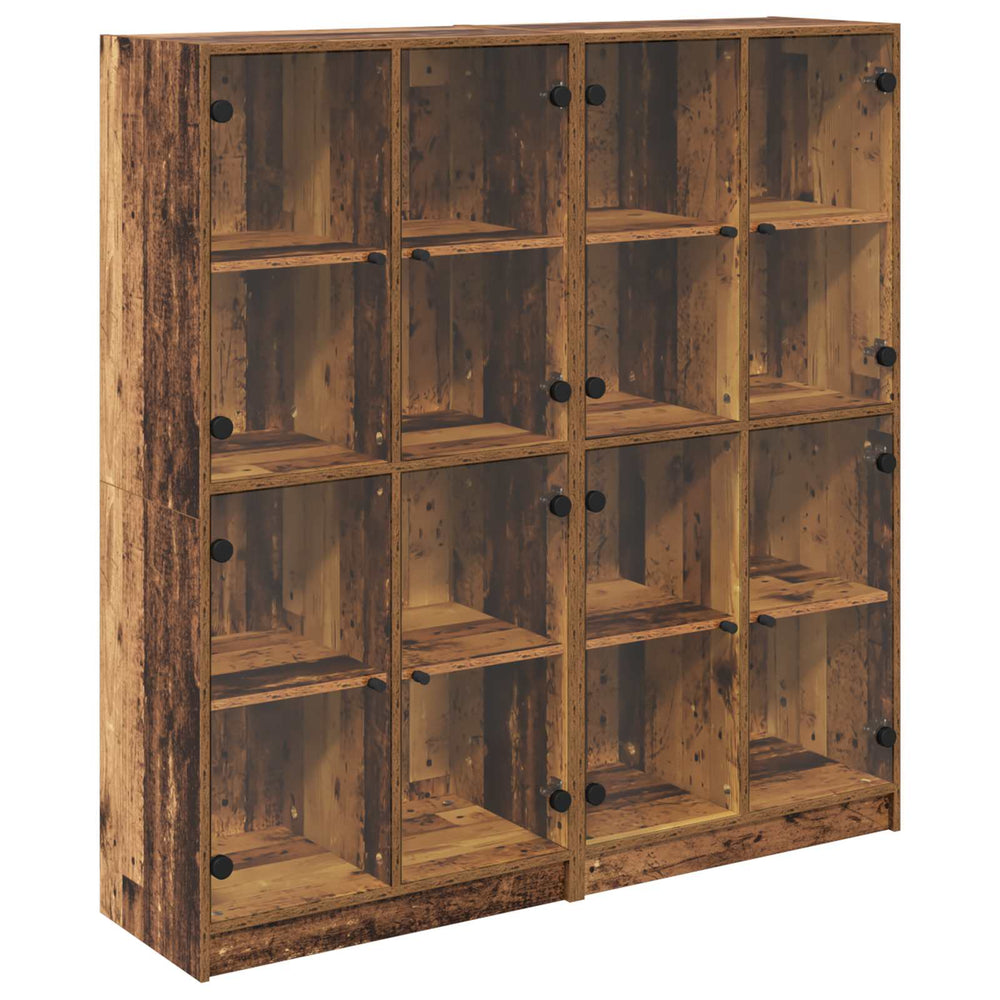 Aukštas spintelė 2 pcs Senovinis medis 68 x 37 x 142 cm