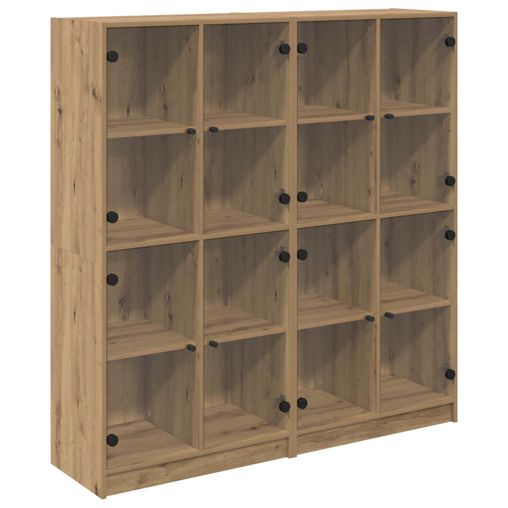 Aukštas spintelė 2 pcs Amatininkų ąžuolas 68 x 37 x 142 cm