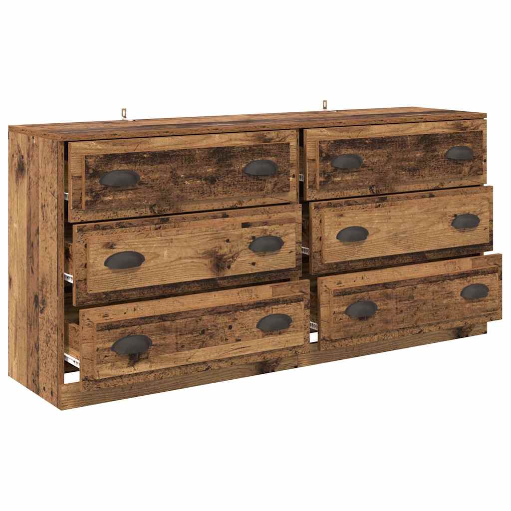 Šoninės lentynos 2 pcs Senovinis medis 70 x 35,5 x 67,5 cm