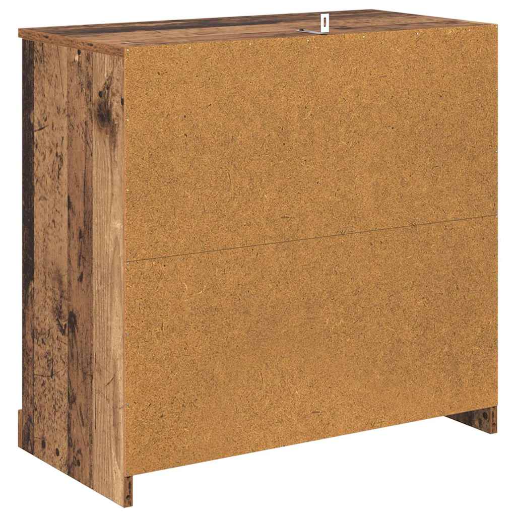 Šoninės lentynos 2 pcs Senovinis medis 70 x 35,5 x 67,5 cm