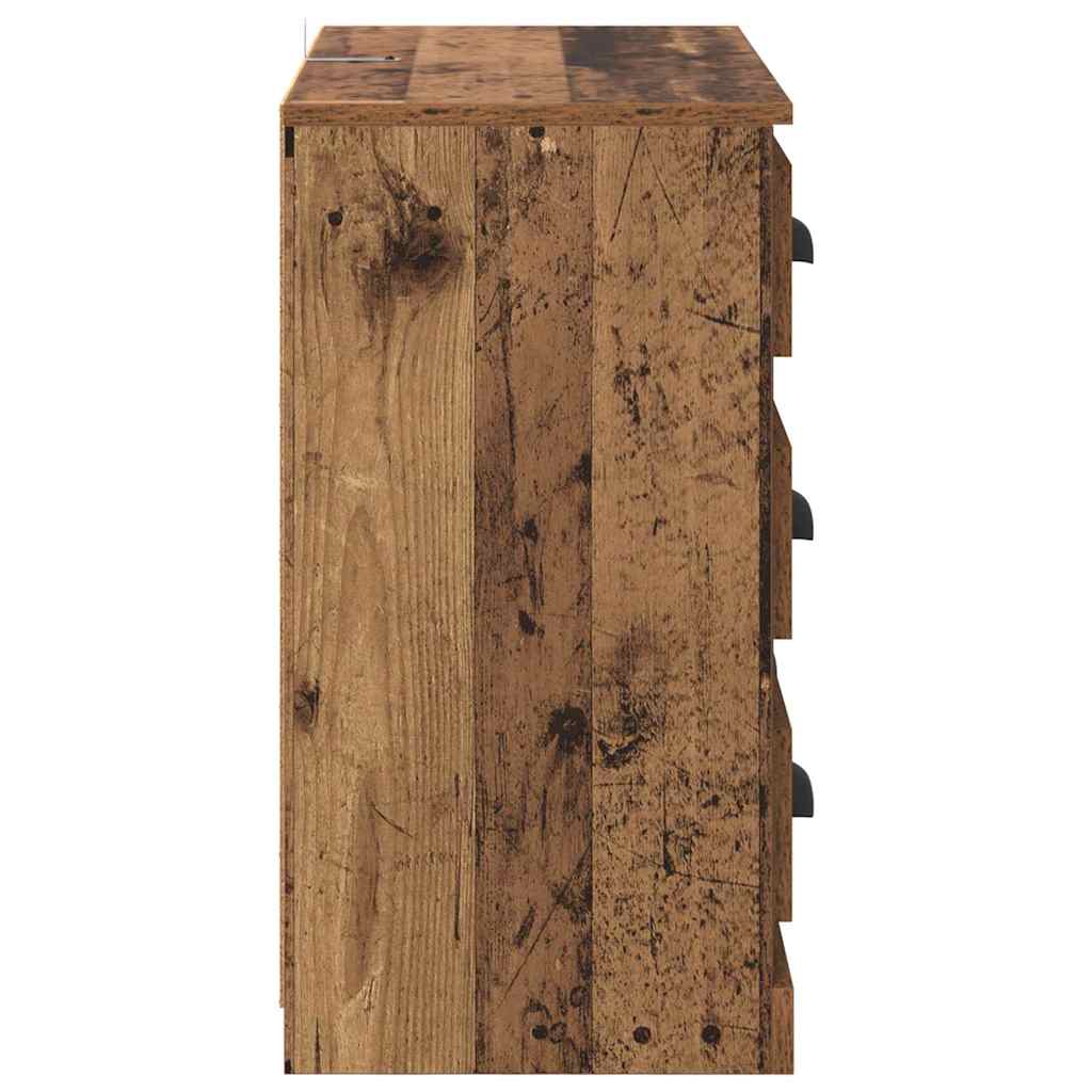 Šoninės lentynos 2 pcs Senovinis medis 70 x 35,5 x 67,5 cm