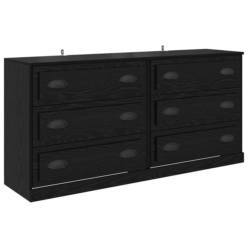 Šoninės lentynos 2 pcs Juodas ąžuolas 70 x 35,5 x 67,5 cm