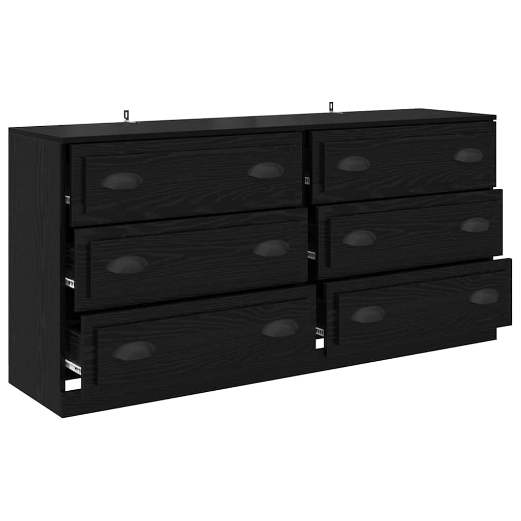 Šoninės lentynos 2 pcs Juodas ąžuolas 70 x 35,5 x 67,5 cm