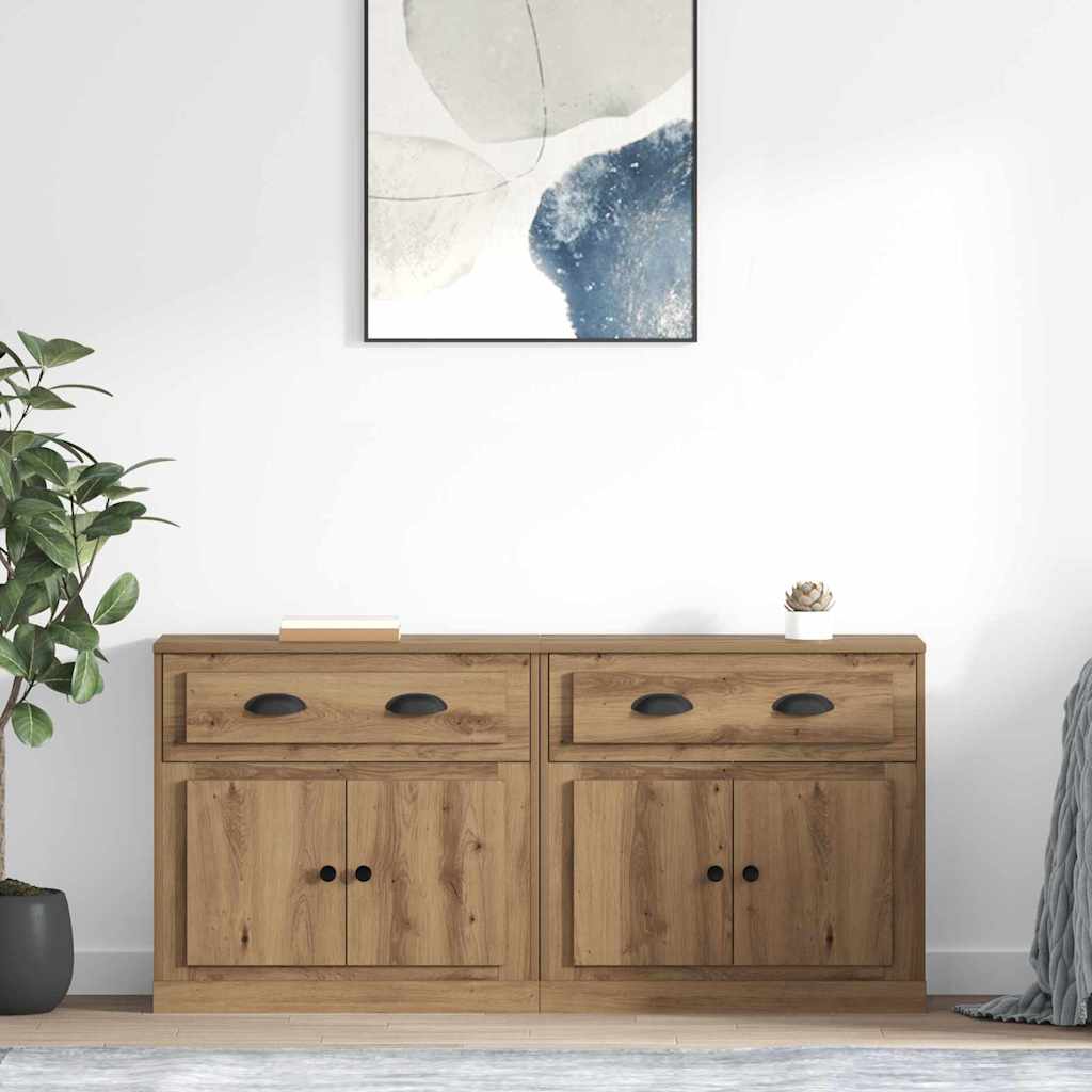 Šoninės lentynos 2 pcs Amatininkų ąžuolas 70 x 35,5 x 67,5 cm