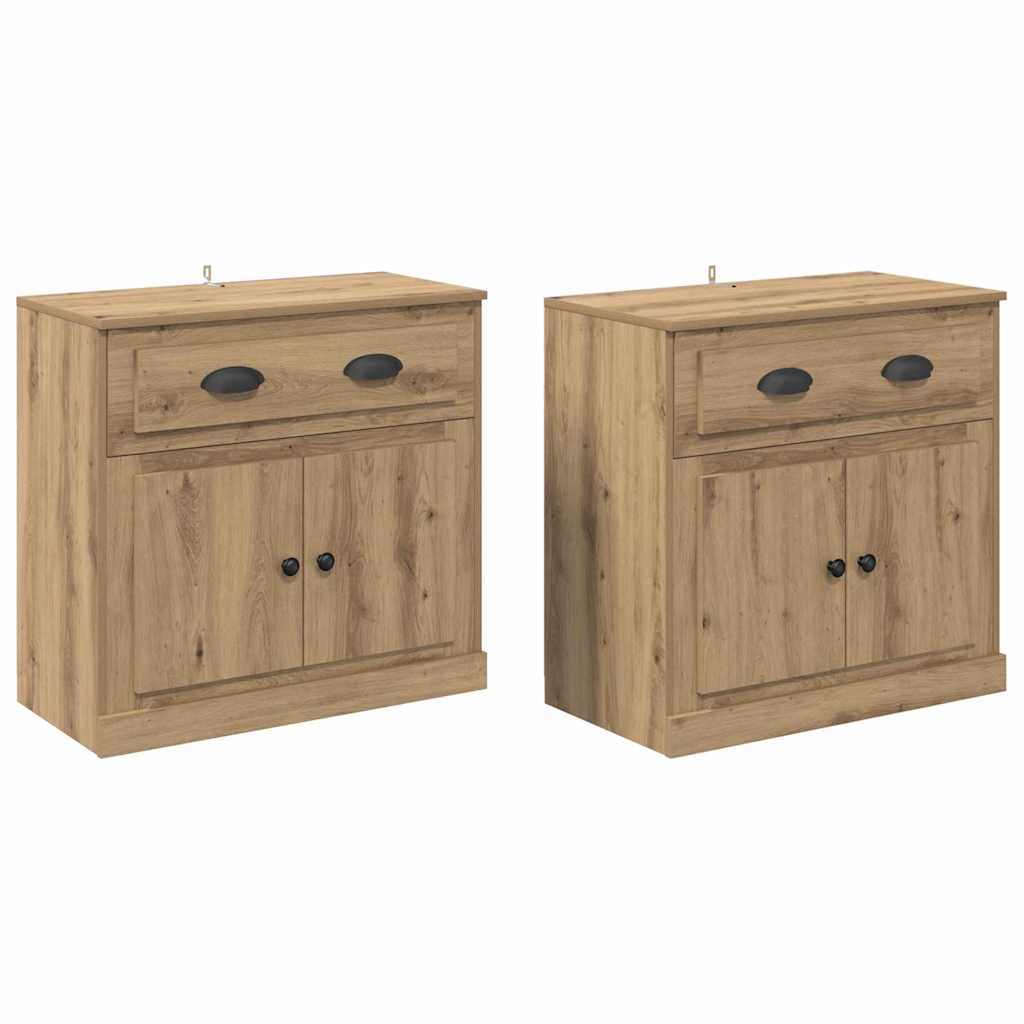 Šoninės lentynos 2 pcs Amatininkų ąžuolas 70 x 35,5 x 67,5 cm