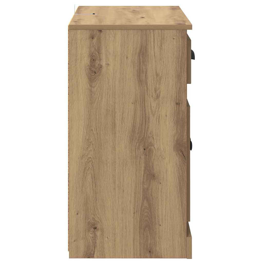 Šoninės lentynos 2 pcs Amatininkų ąžuolas 70 x 35,5 x 67,5 cm