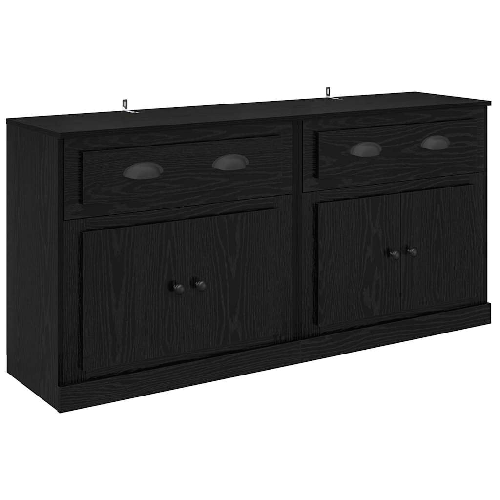 Šoninės lentynos 2 pcs Juodas ąžuolas 70 x 35,5 x 67,5 cm