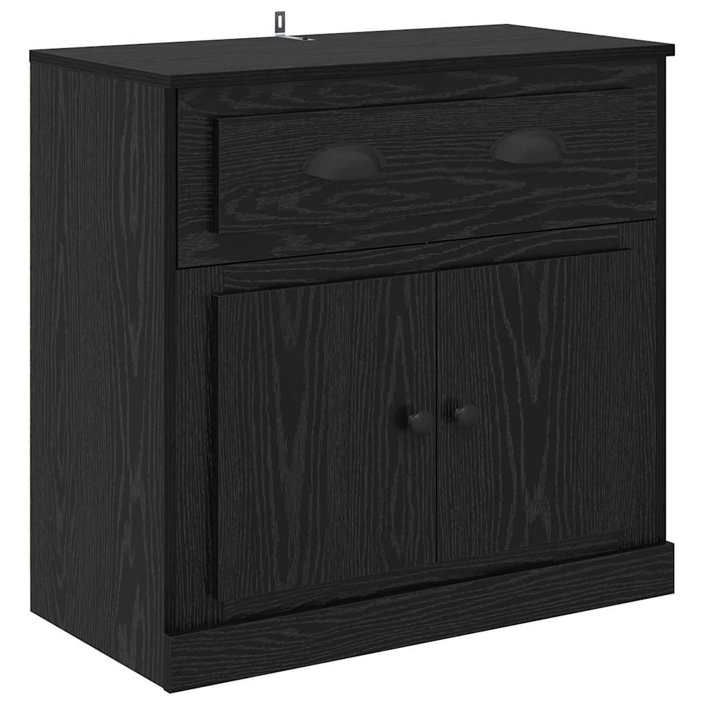 Šoninės lentynos 2 pcs Juodas ąžuolas 70 x 35,5 x 67,5 cm