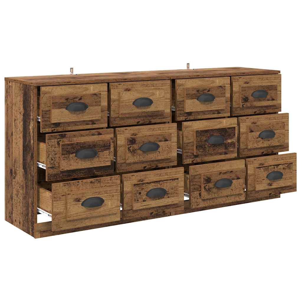 Šoninės lentynos 2 pcs Senovinis medis 70 x 35,5 x 67,5 cm