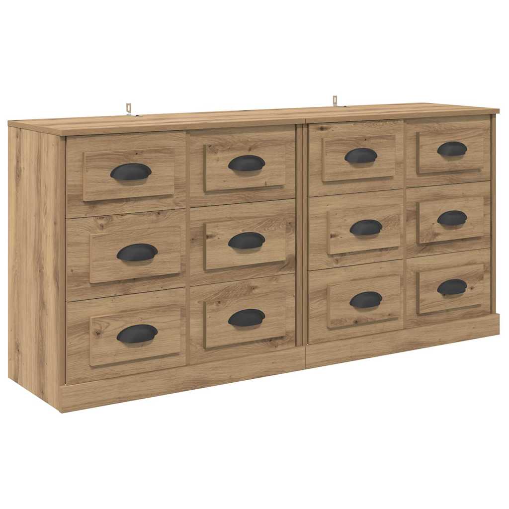 Šoninės lentynos 2 pcs Amatininkų ąžuolas 70 x 35,5 x 67,5 cm