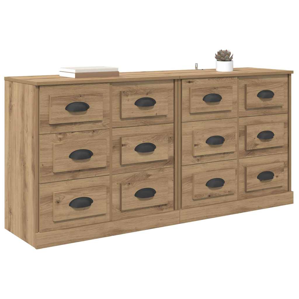Šoninės lentynos 2 pcs Amatininkų ąžuolas 70 x 35,5 x 67,5 cm