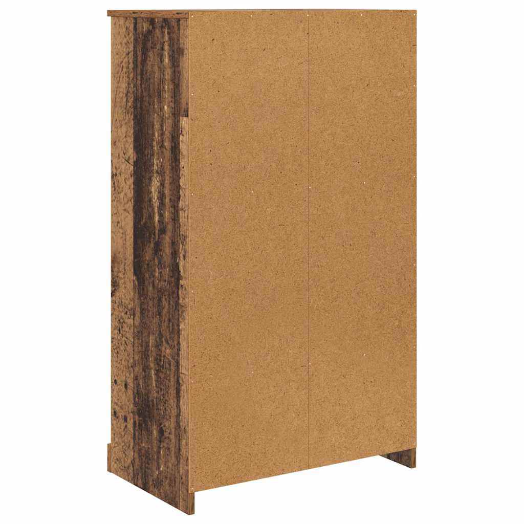 Tall cabinet 3 pcs Antique wood Solid wood