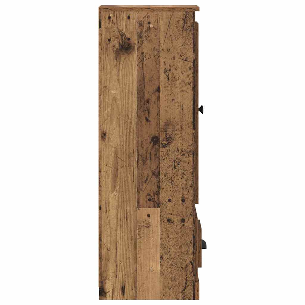 Tall cabinet 3 pcs Antique wood Solid wood