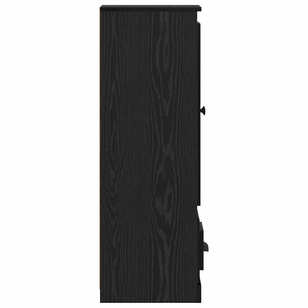Dresser with 3 drawers Black oak Engineered wood
