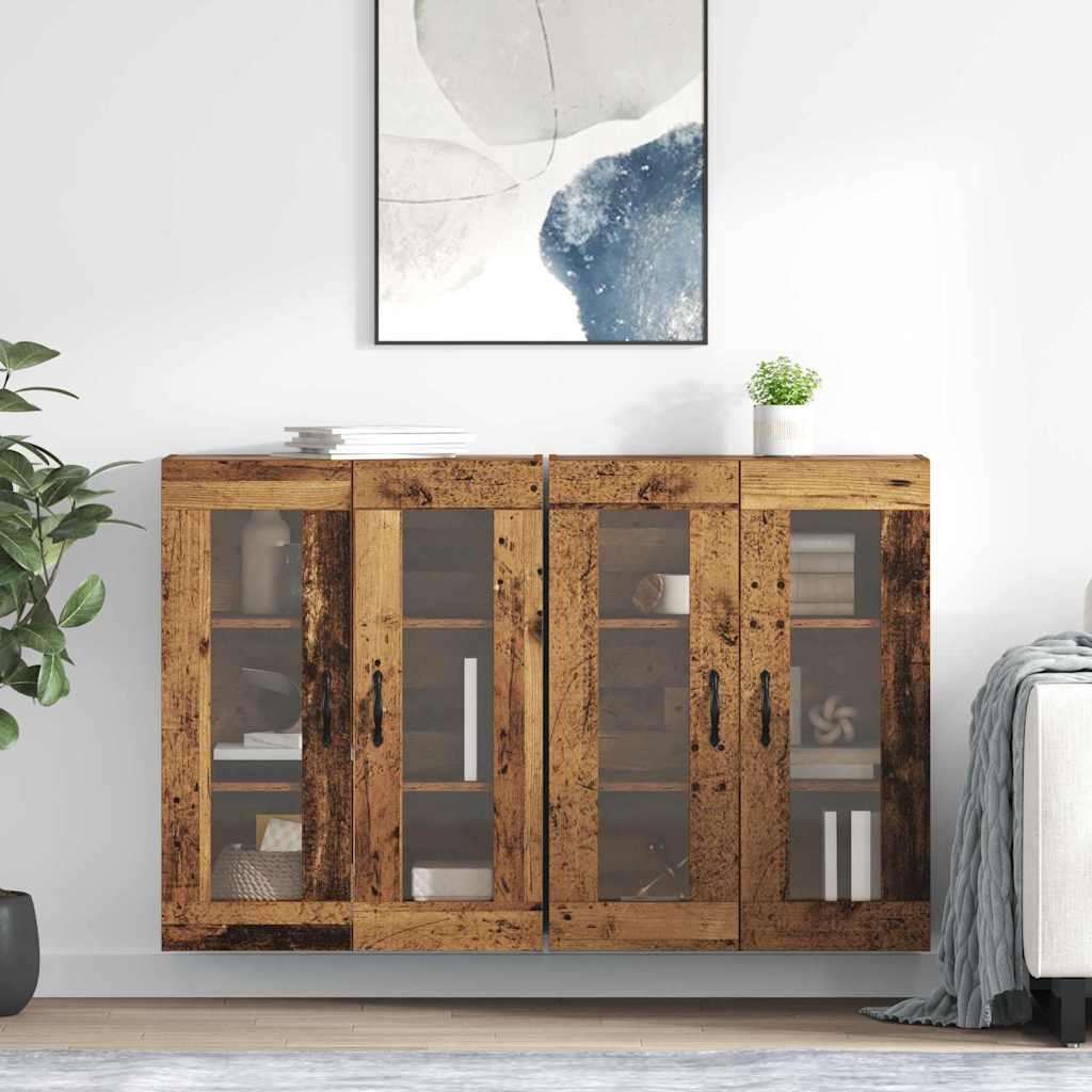 Sieniniai spintelės 2 pcs Senovinis medis 69,5 x 34 x 90 cm