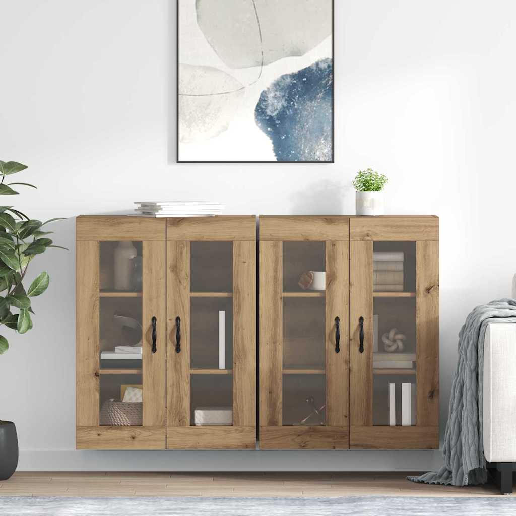 Sieniniai spintelės 2 pcs Amatininkų ąžuolas 69,5 x 34 x 90 cm