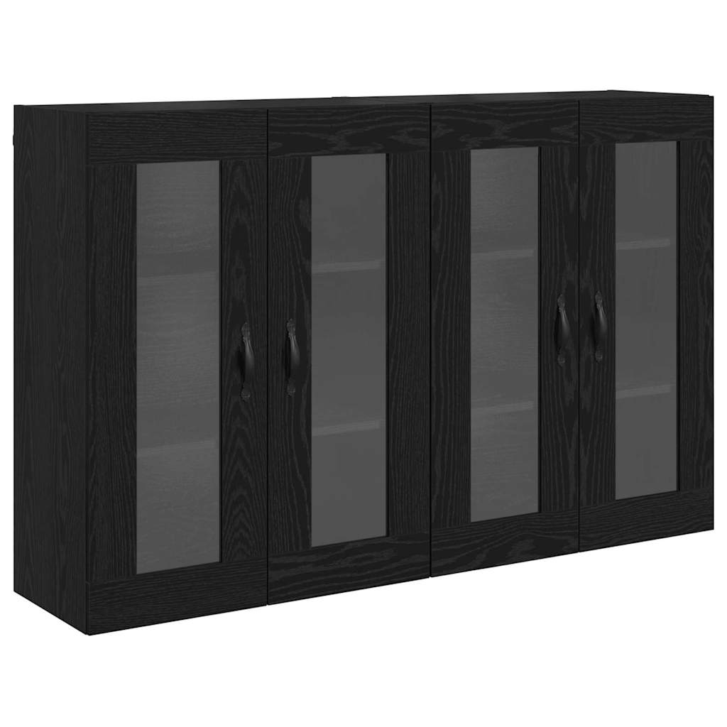 Sieniniai spintelės 2 pcs Juodas ąžuolas 69,5 x 34 x 90 cm