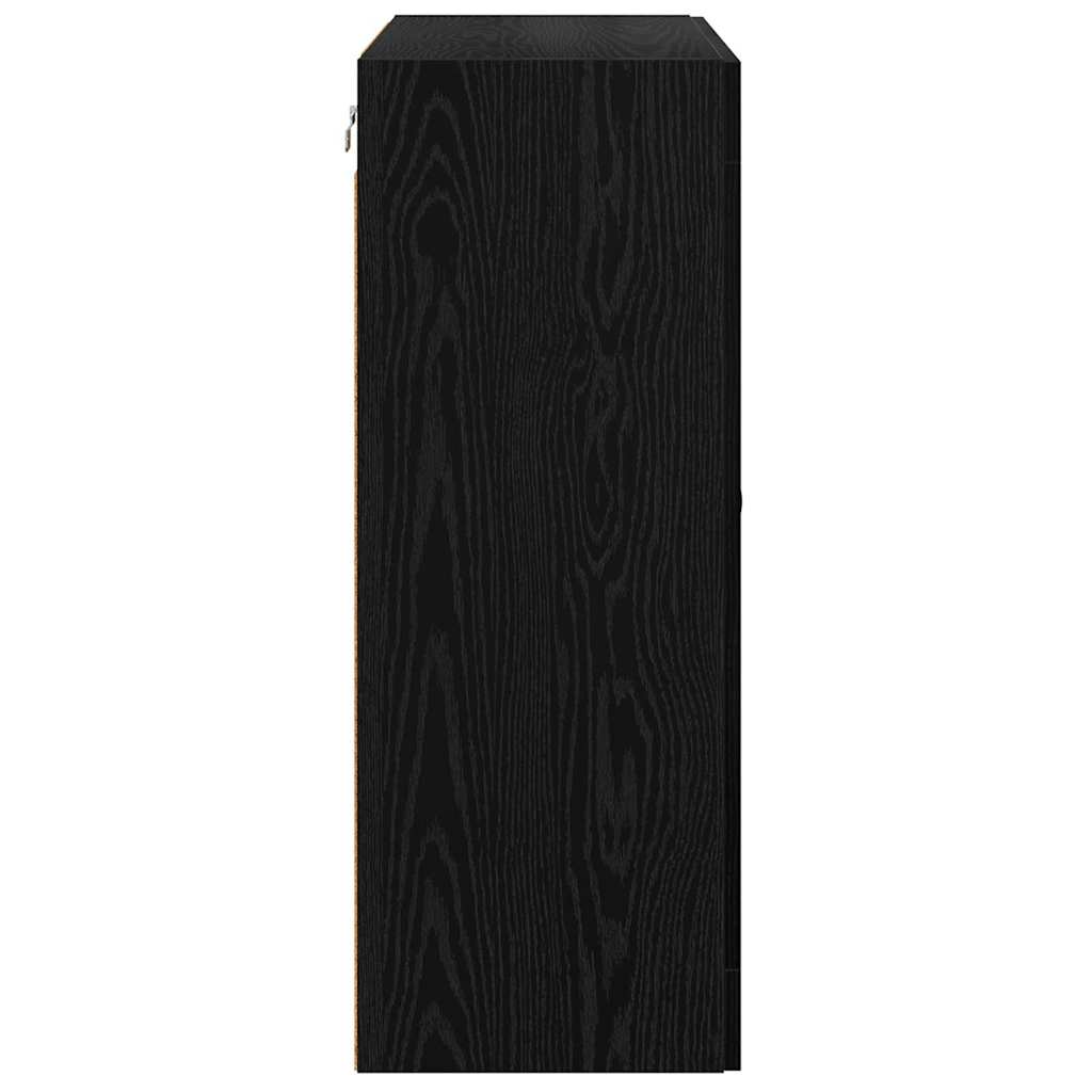 Sieniniai spintelės 2 pcs Juodas ąžuolas 69,5 x 34 x 90 cm