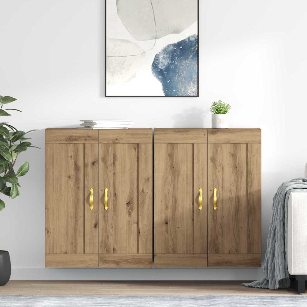 Prikabinama spinta 2 pcs Amatininkų ąžuolas 69,5 x 34 x 90 cm