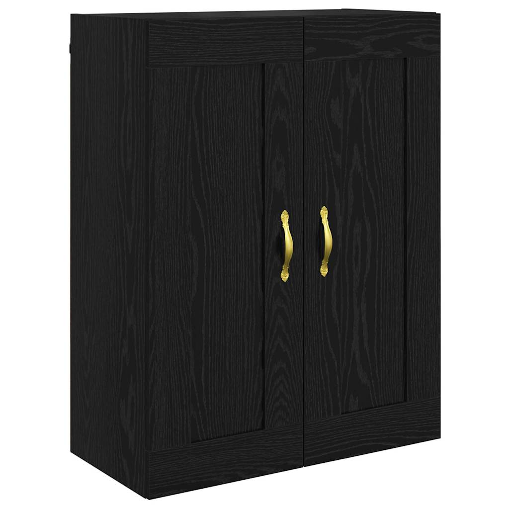 Prikabinama spinta 2 pcs Juodas ąžuolas 69,5 x 34 x 90 cm