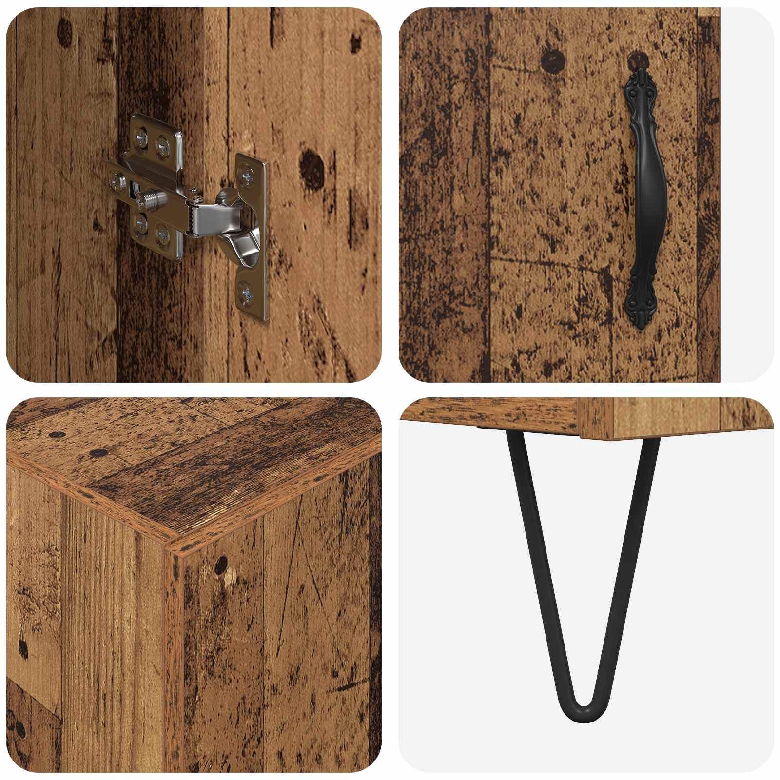 High cabinet Antique wood 69.5 x 34 x 180 cm