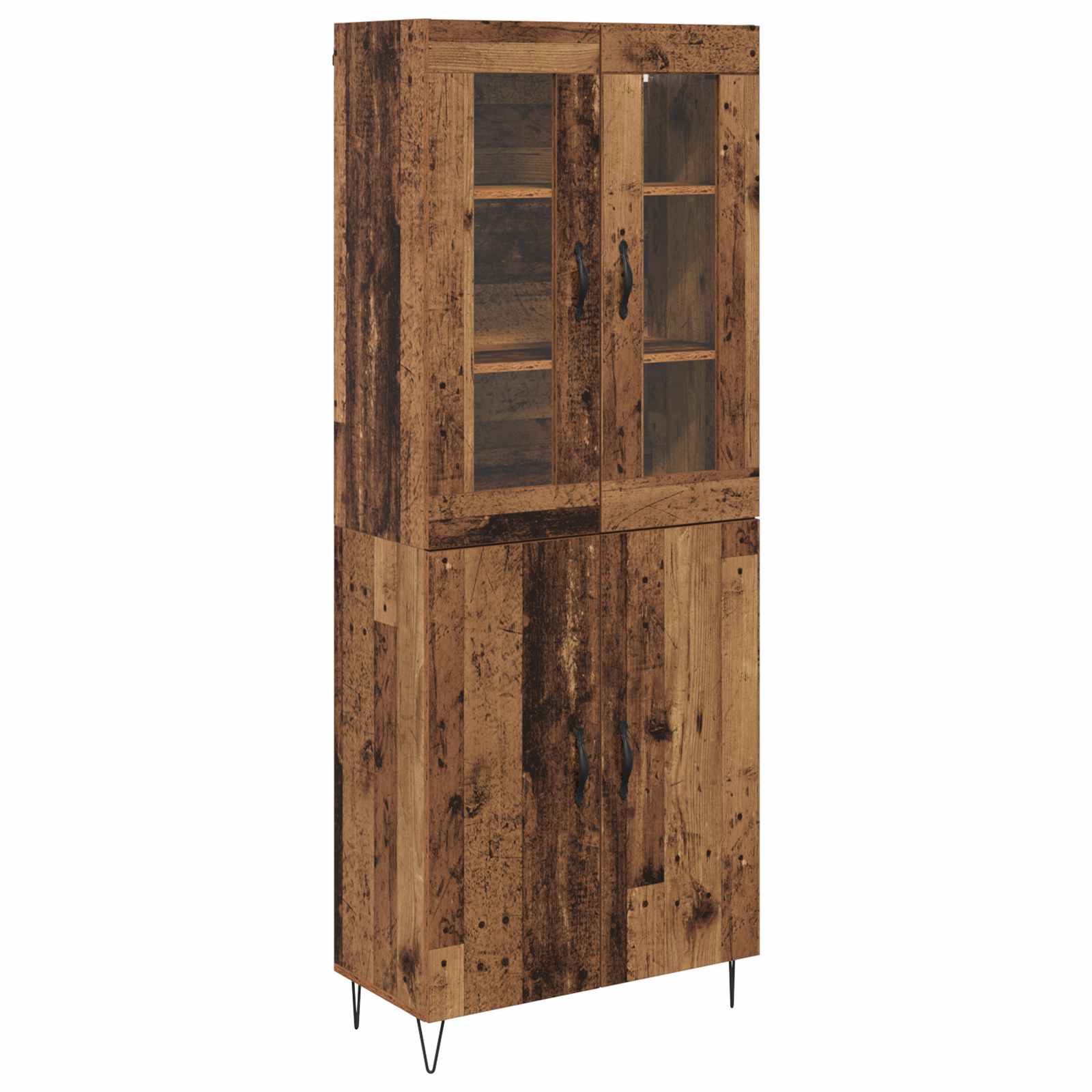 High cabinet Antique wood 69.5 x 34 x 180 cm