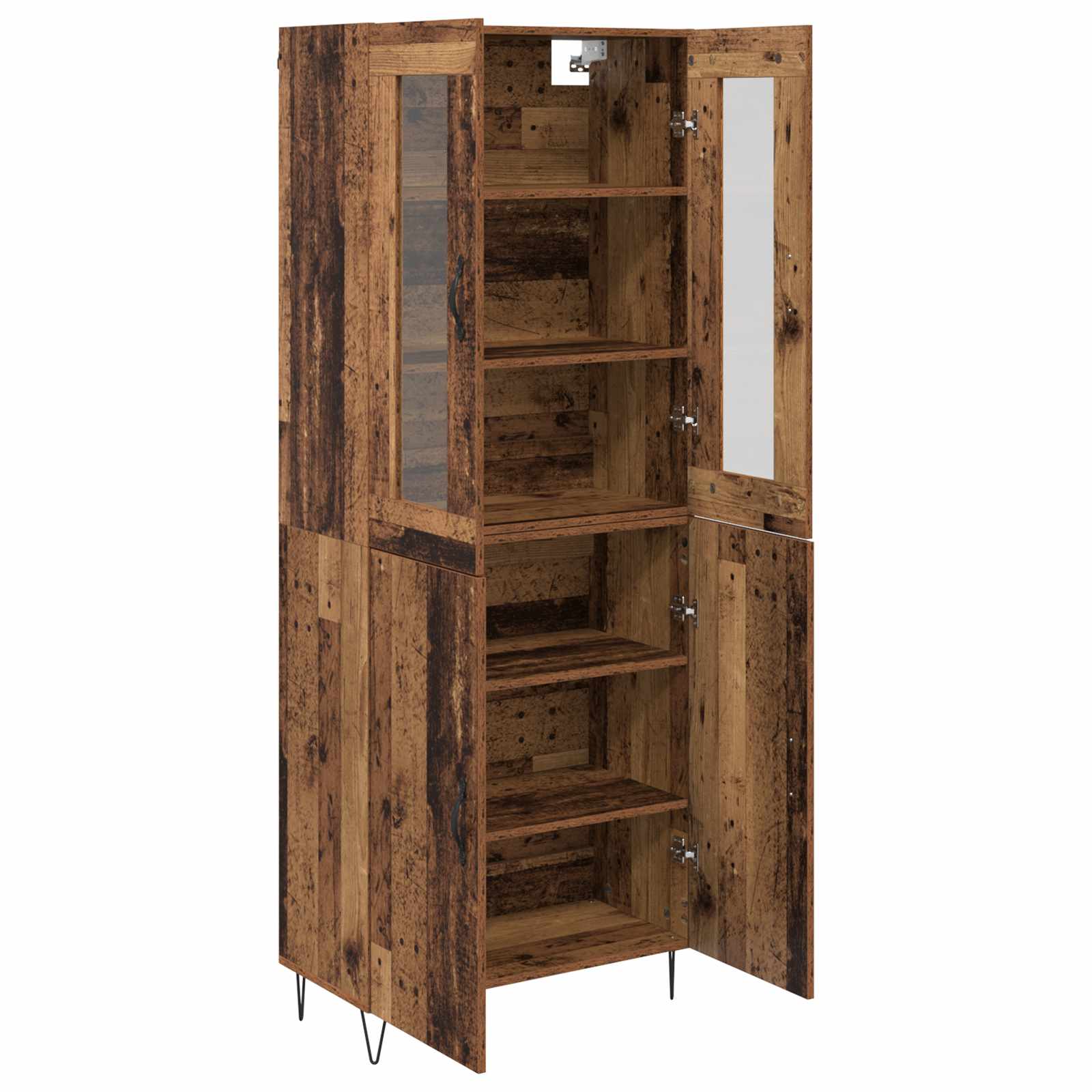 High cabinet Antique wood 69.5 x 34 x 180 cm