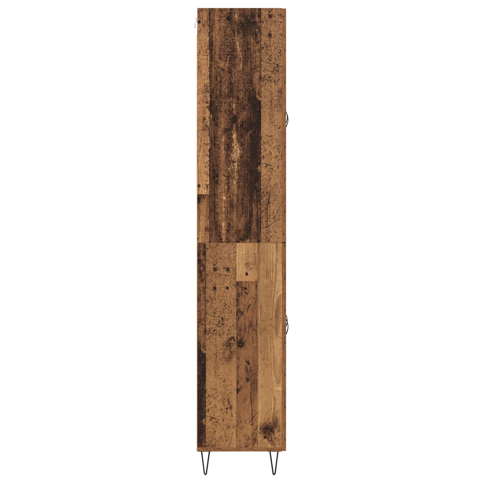 High cabinet Antique wood 69.5 x 34 x 180 cm