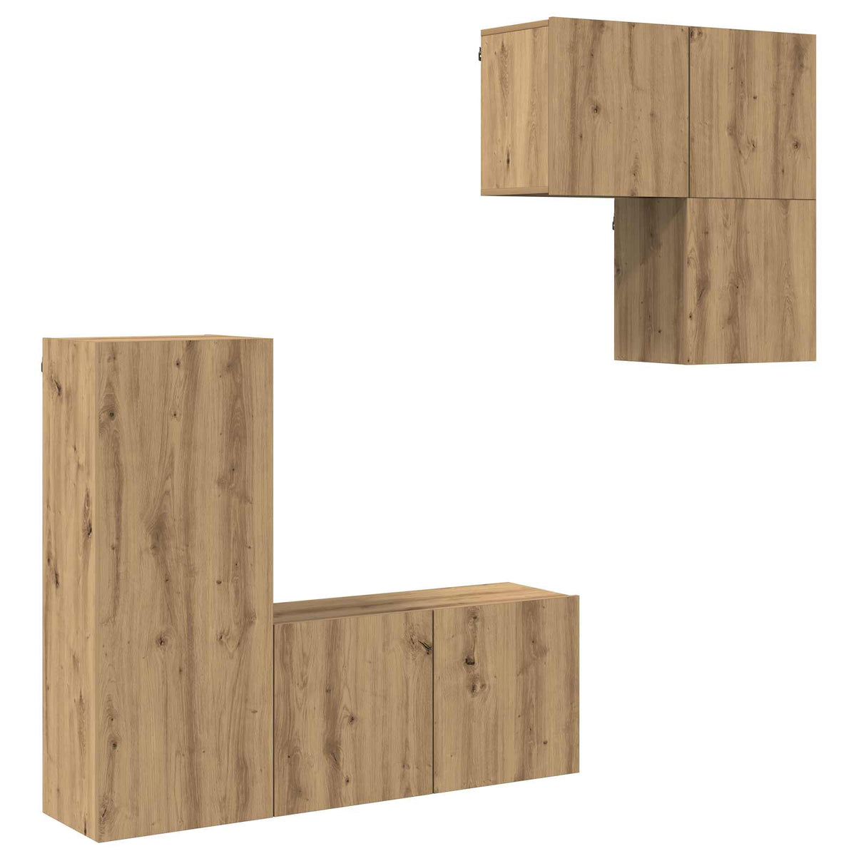 TV cabinet 4 pcs Artisan oak