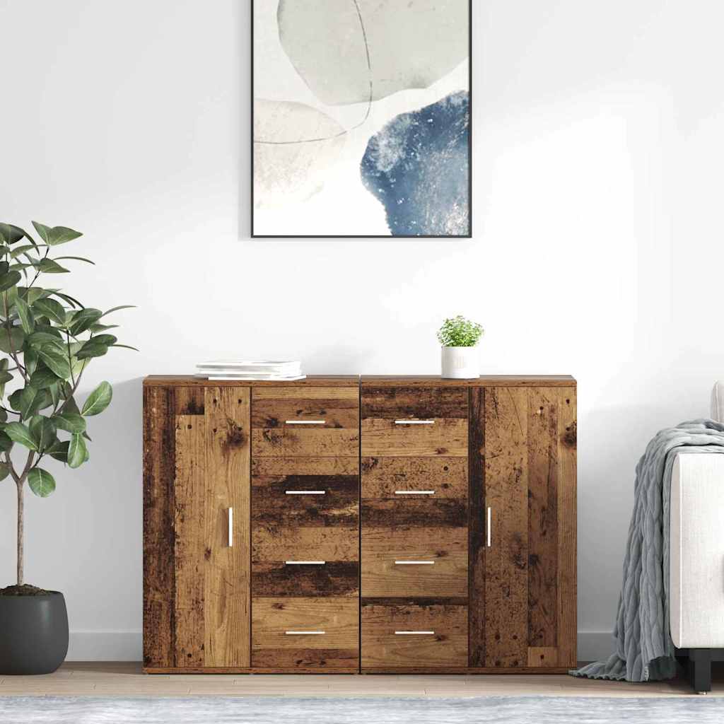 Šoninės lentynos Corona 2 pcs Senovinis medis 59 x 39 x 80 cm