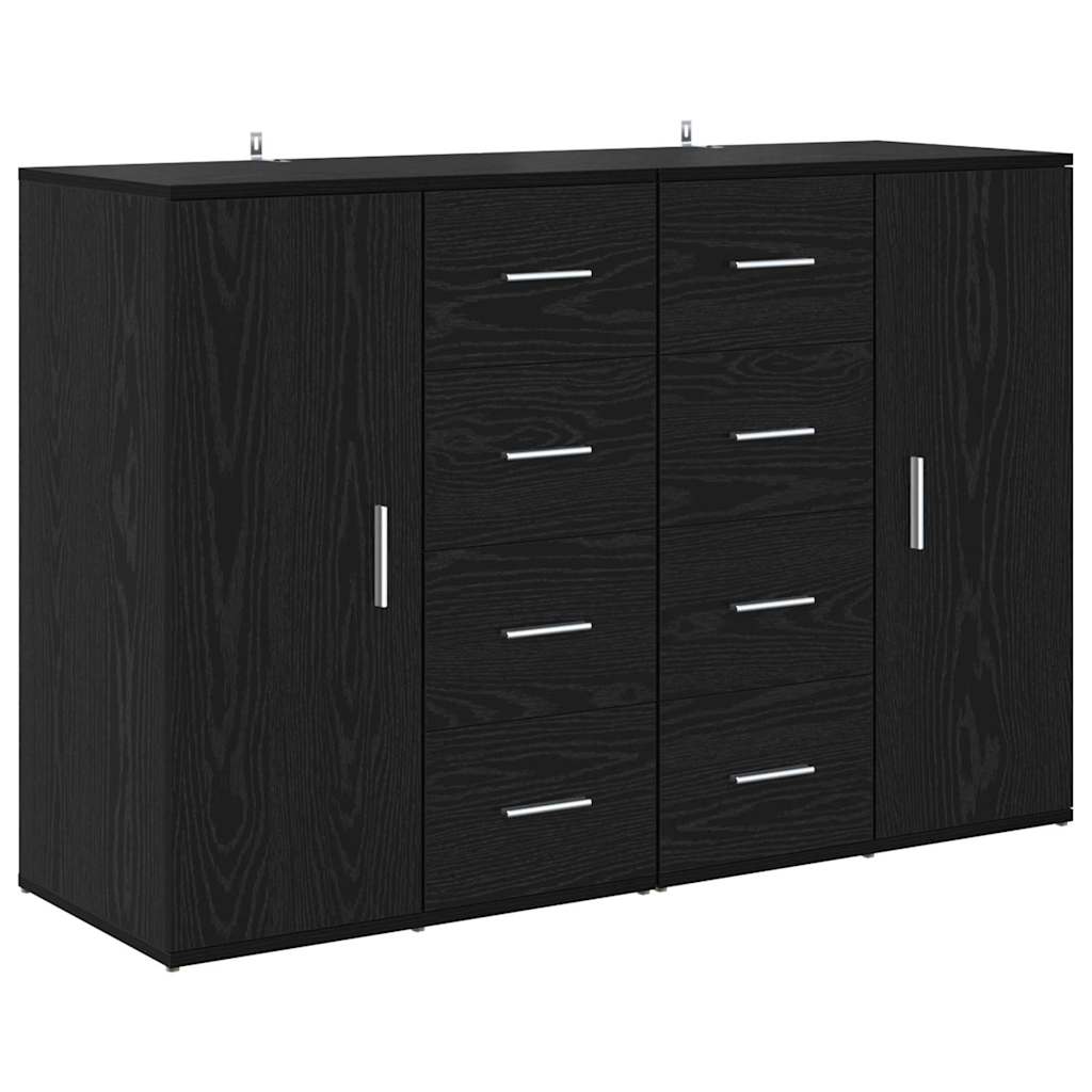 Šoninės lentynos Corona 2 pcs Juodas ąžuolas 59 x 39 x 80 cm